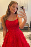 LTP1048,Red Spaghetti Straps Long Prom Dress with HZ0307