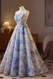 Strapless Lace Floral Applique Baeding A-line Homecoming HZ0307