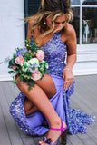 LTP0798,Glitters purple mermaid prom dresses v-neck evening formal HZ0307