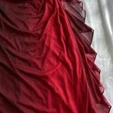 Black Red Gradient Color Chiffon Prom Dresses Long Evening Formal HZ0307
