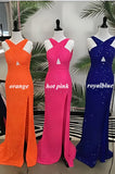 Black Sequin Mermaid Prom Dress With Slit, HZ0307