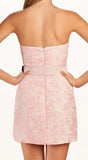 Strapless Floral Sheath Homecoming Dress Short Prom Party HZ0307