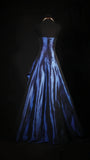Classic Navy Blue Prom Dress, Vintage Long Party Dress, Beaded Luxury HZ0307