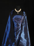 Classic Navy Blue Prom Dress, Vintage Long Party Dress, Beaded Luxury HZ0307