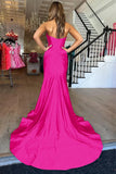 Lilac Cross Neck Mermaid Long Prom Dress With Side HZ0307