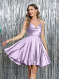 Cute Halter A-Line Homecoming Dress Mini Party Gown, HZ0307