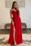 Straps Navy Blue Lace Appliques A-line Formal HZ0307