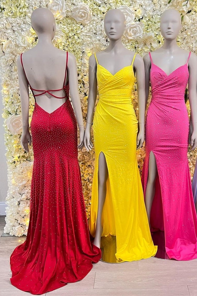 Elegant Beaded Mermaid Straps Long Formal HZ0307