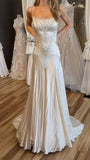 Ivory Mermaid Wedding Dress - Satin Bridal Gown with HZ0307