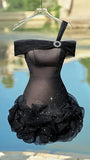 Glitter Black Bodycon Homecoming Dresses Mini Birthday Dress, HZ0307