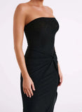 Glitter Black Sheath Prom Dress, Sexy See Through Party Dress, HZ0307
