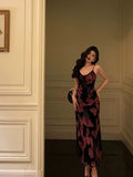 Gorgeous Mermaid Spaghetti Straps Pink Black Date Night Dress Prom Dresses Birthday Outfits, HZ0307