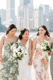 High Quality Floral Bridesmaid Dress, Long Party Dresses, HZ0307
