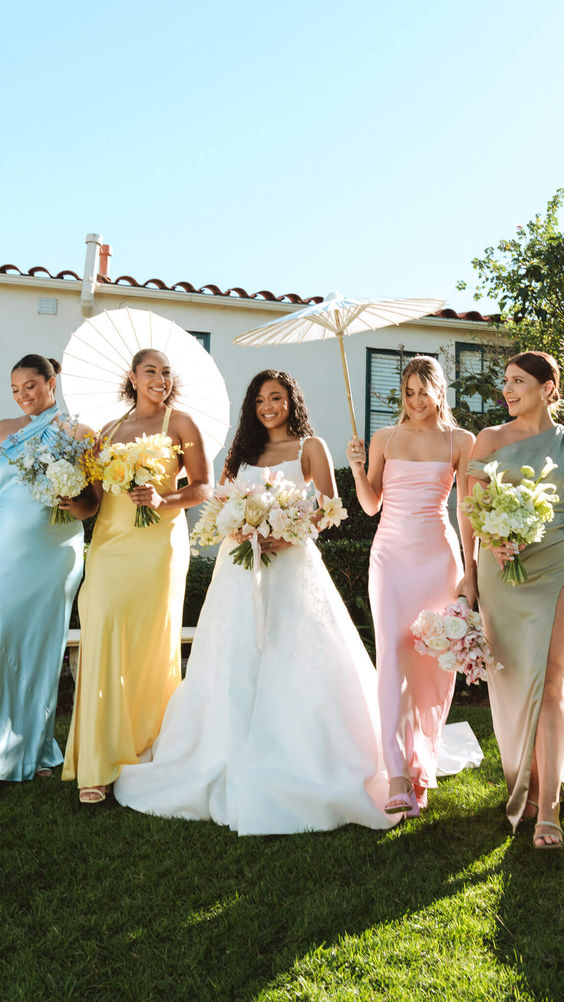 High Quality Silk Satin Bridesmaid Dresses Floor Length Bridesmaid Dress, HZ0307