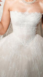 Ivory Strapless Tulle Lace Wedding Dress Elegant Bridal Wedding HZ0307