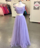 LTP0786,Lilac off the shoulder applique beaded long prom evening HZ0307