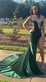 Emerald Green Mermaid Prom Dress - Long Formal Gown with HZ0307