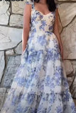 LTP1617,Fairy Tales Printed Sleeveless A-Line Prom Dresses Long Evening Party HZ0307