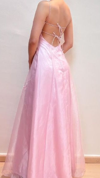 Light Blue Stars Sheath Long Prom Party Dress Spaghetti Straps Evening Formal HZ0307
