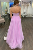 Lilac Strapless A-line Long Formal HZ0307