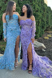 Sweetheart Mermaid Long Prom Dress With 3D HZ0307
