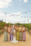 Mix Matched Colorful Bridesmaid Dresses, Custom Made Bridesmaid HZ0307