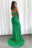 LTP0796,Green mermaid prom dresses v-neck evening formal HZ0307