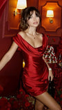 Red Homecoming Dress,Natural Hanging Neck Bodycon Short Birthday Party HZ0307