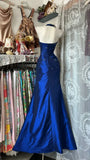 Royal Blue Mermaid Prom Dresses Vintage Beaded Evening Party HZ0307
