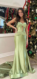 Sage Green Mermaid Prom Dress, Sweetheart Long Party Dress With HZ0307