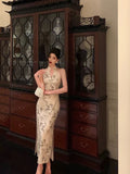 Sexy Sheath Straps Halter Floral Satin Prom Dresses Birthday Outfits Evening Gown, HZ0307