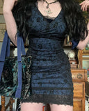 Sexy V-neck Navy Lace Short Party Dresses Sleeveless 19th Birthday Mini Skirt Homecoming HZ0307