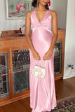 Simple Prom Dresses Cross Back Evening Party Dress Sleeveless Formal HZ0307