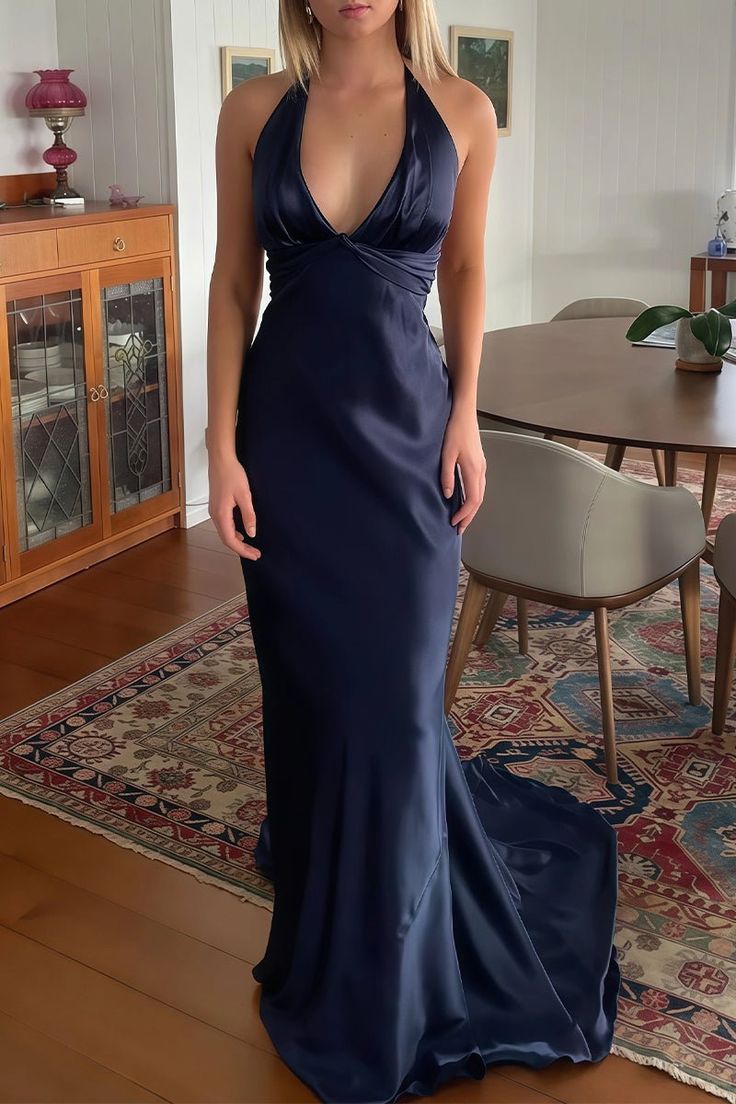 Simple Prom Dresses Cross Back Evening Party Dress Sleeveless Formal HZ0307