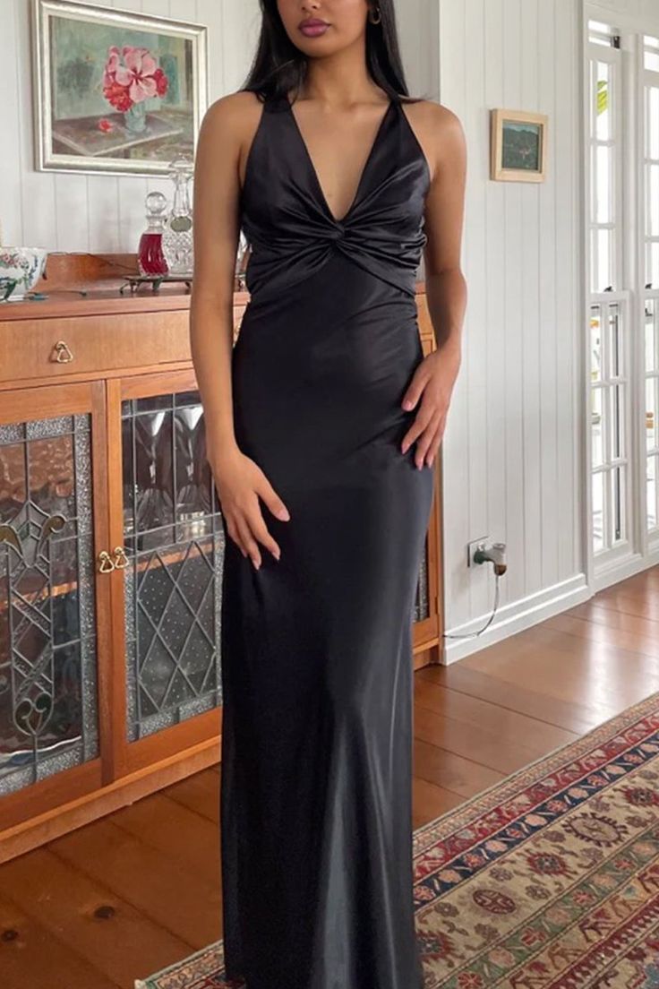 Simple Prom Dresses Cross Back Evening Party Dress Sleeveless Formal HZ0307