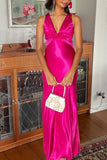 Simple Prom Dresses Cross Back Evening Party Dress Sleeveless Formal HZ0307