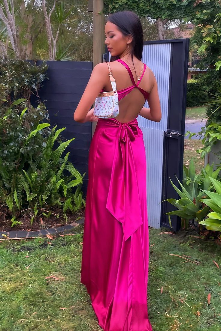 Simple Prom Dresses Cross Back Evening Party Dress Sleeveless Formal HZ0307