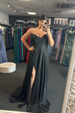 Strapless Black Long Formal Dress with HZ0307