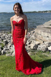 Sleeveless Appliques Mermaid Long Prom HZ0307