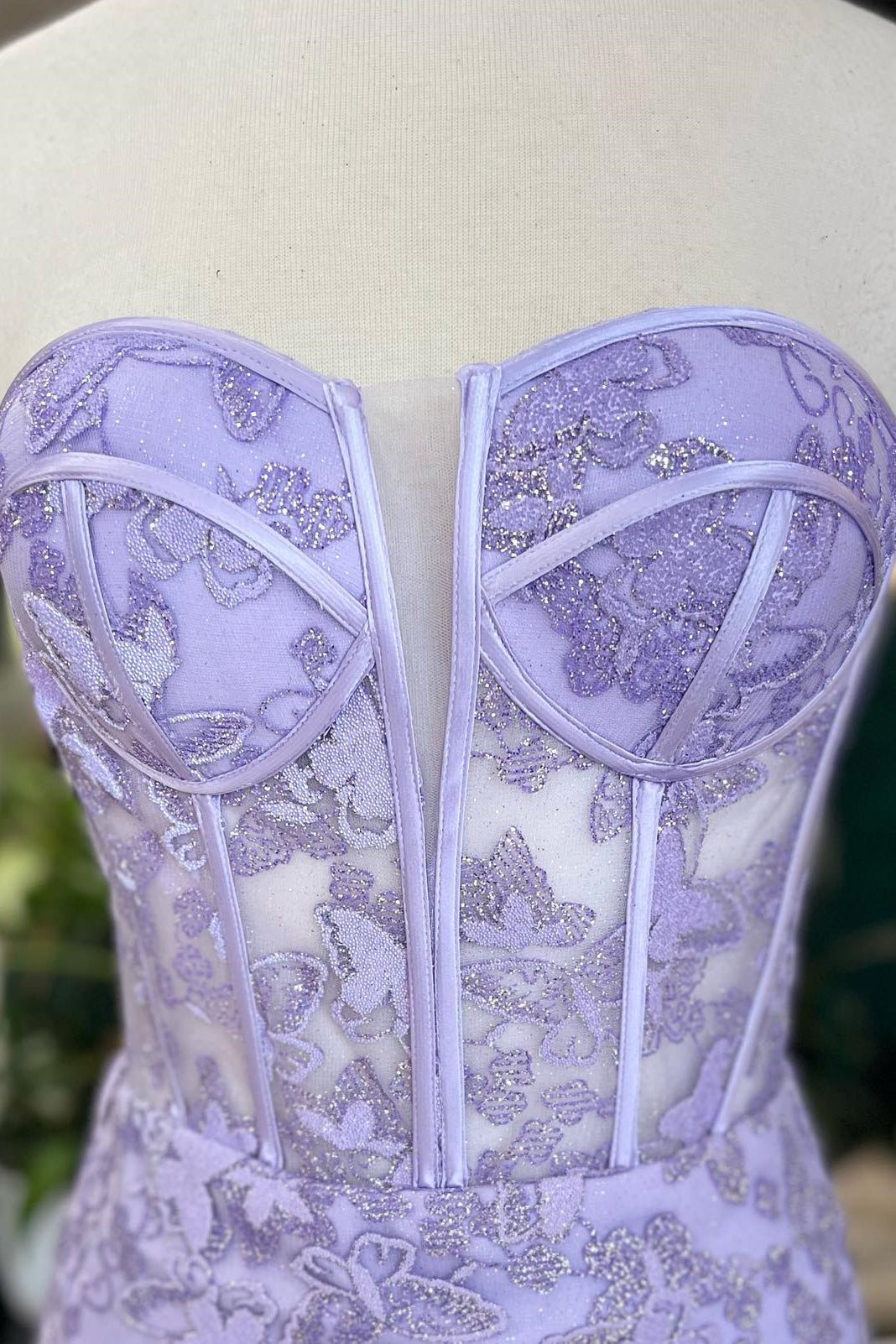 Sweetheart Lavender Butterfly Mermaid Long Formal HZ0307