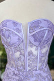 Sweetheart Lavender Butterfly Mermaid Long Formal HZ0307