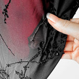 Vintage Burgundy Red Floral Prom Dress Chiffon Lace Bodycon Maxi HZ0307