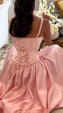 Vintage Pink Appliques Prom Dresses A-Line Party Bridesmaid HZ0307
