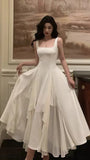 Vintage Ivory Chiffon Prom Dress - Classic Evening HZ0307