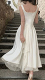 Vintage Ivory Chiffon Prom Dress - Classic Evening HZ0307