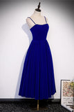 Burgundy Velvet A-line Midi Dress with Spaghetti HZ0307