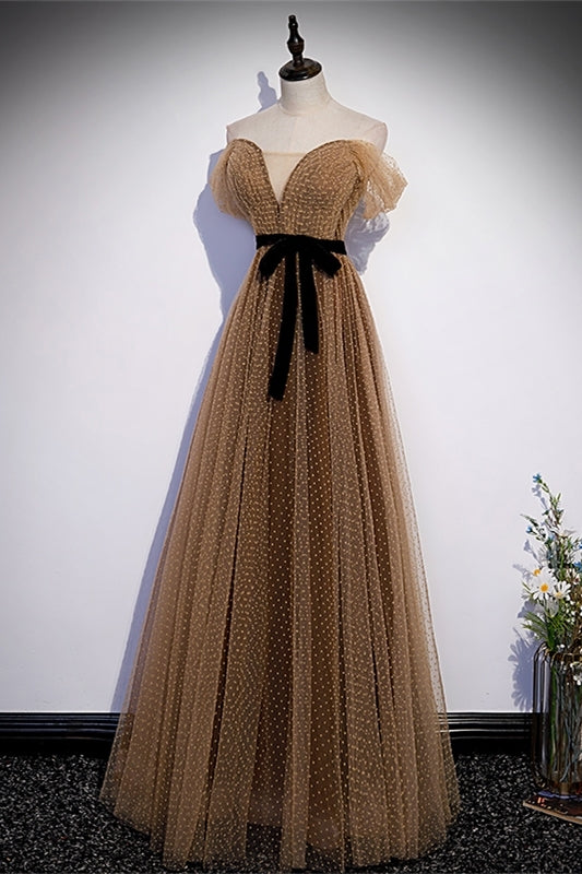 Princess Off the Shoulder A-line Long Formal HZ0307