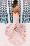 LTP0776,Mermaid pink evening dresses trumpet satin prom HZ0307
