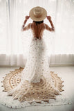 White Star Dress BOHO Vintage Lace Prom HZ0307
