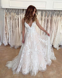 LTP0802,Light champagne applique tulle wedding gown spaghetti straps bridal HZ0307